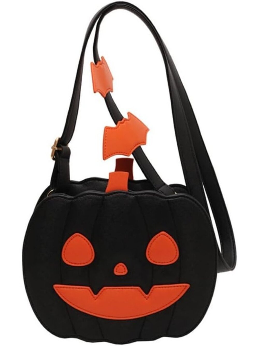 🎃Women's Black Smile Spooky Pumpkin Purse Crossbody Bag Halloween Accessories